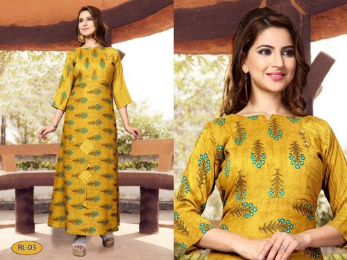 Printed Cotton Stylish Anarkali Kurti, Occasion : Casual Wear