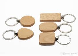 Non Polsihed Plain wooden key chain, Shape : Multishape