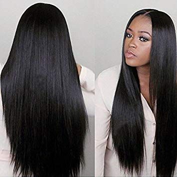 synthetic straight hair