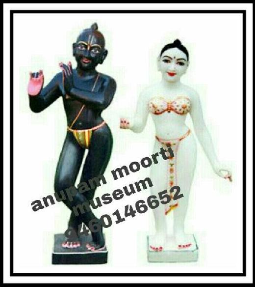 Iskon radha krishna marble statue