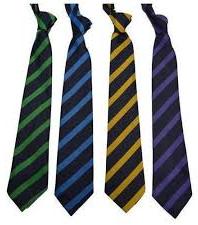 Check Cotton school uniform ties, Color : Multicolor, White, Silver, Red, Black, Grey