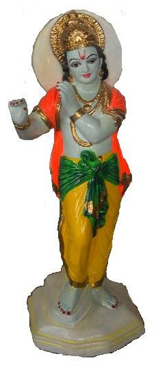 Basuri Krishna Clay Statue, Color : Multicolor