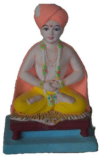 Polished Non Printed Dyandev Clay Statue, for Home, Hotel, House