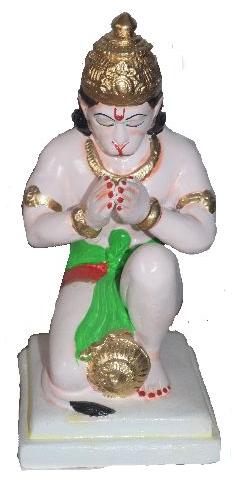 Printed Clay Powder Hanuman Statue, Color : Multicolor
