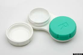 Plastic Plain Contact Lens Case, Shape : Round