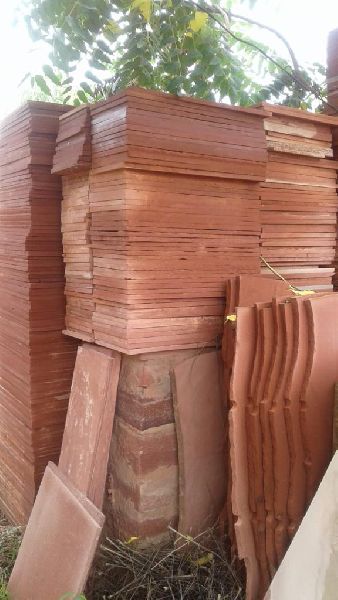 Rectangular Rough-Rubbing Dholpur Red Sandstone, for Flooring, Size : 120X240cm, 150X240cm, 60X180cm