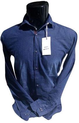 Plain Men Denim Shirt, Size : XL, XXL