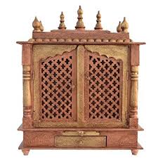 Non Polished Hemlock Wood handicraft temple, for House, Offices, Shops, Style : Antique, Common