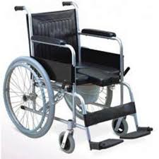 Aluminum Manual Non Polished Commode Wheelchair, for Handicaped Use, Hospital Use, Style : Antique