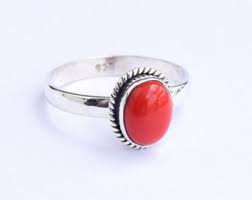 Coated Coral Stone Ring, for Jewellery, Style : Contemporary, Fashionable, Natural