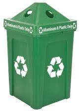 Pedal Aluminium Recycle Bin, for Outdoor Trash, Refuse Collection, Feature : Durable, Eco-Friendly