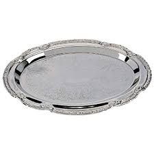 Non Polished Silver Tray, For Food Serving, Serving, Feature : Anti Corrosive, Anti Tarnish, Durable