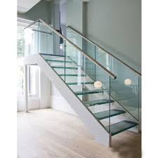 Non Polished Glass Staircase, for Home, Hotel, Office, Outdoor, Feature : Alluring Look, Fine Finishing