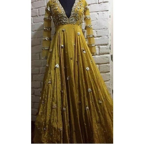 Designer Embroidered Gown, Occasion : Party Wear