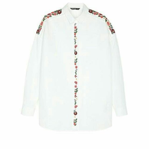 Ladies Embroidery Cotton Shirt