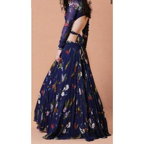 Full Sleeves Printed Designer Gown, Occasion : Party