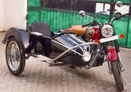 Cast Iron motorcycle sidecar, Color : Brown, Red, Silver