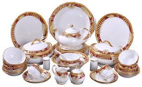 Ceramic Dinner Set, for Home Use, Hotels, Restaurant, Feature : Durable, Dust Proof, Fine Finished