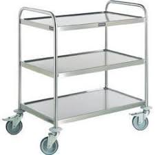 Rectangular Non Polished steel trolley, for Putting Utensils, Style : Antique, Modern