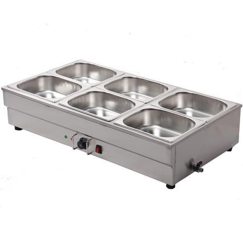 Non Polished Stainless Steel Bain Marie, For Canteen, Hotel, Restaurants, Voltage : 110V, 220V, 240V