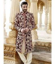 Cotton mens embroidered sherwani, Size : L, XL, XXL