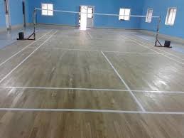 Non Polished Checked Badminton Wooden Flooring, Style : Antique, Contemporary