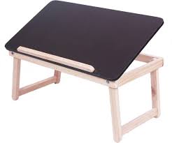 Non Polished Plain Hemlock Wood Laptop Table, Shape : Rectangular, Round, Square