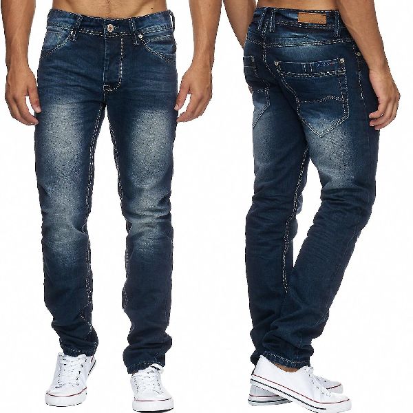 Denim Mens Regular Fit Jeans, Pattern : Plain, Occasion : Casual Wear ...
