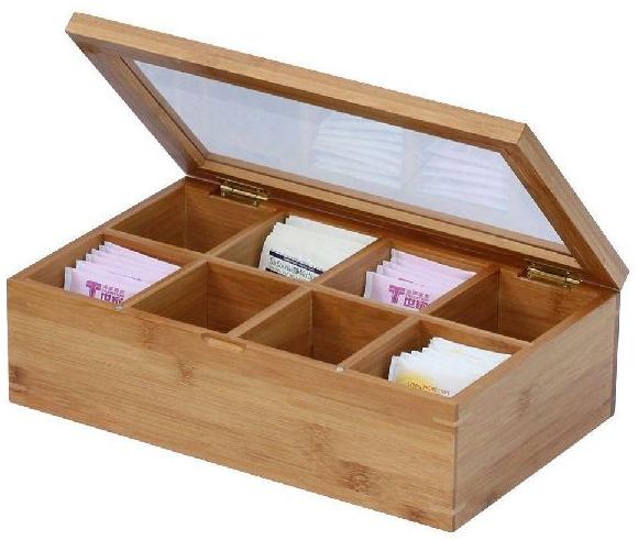 Rectangular Sheesham Wood Polished Tea Bag Box, for Candy, Home Appliance, Size : Multisizes
