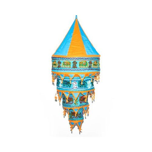 Applique Handmade Fabric Hanging Lamp