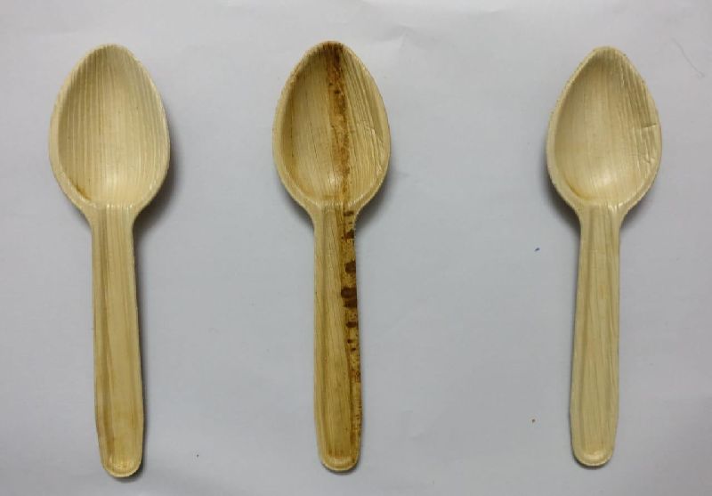 Areca Leaf Spoon, for Hotel, Restaurant, Wedding, Feature : Biodegradable, Disposable, Eco-friendly