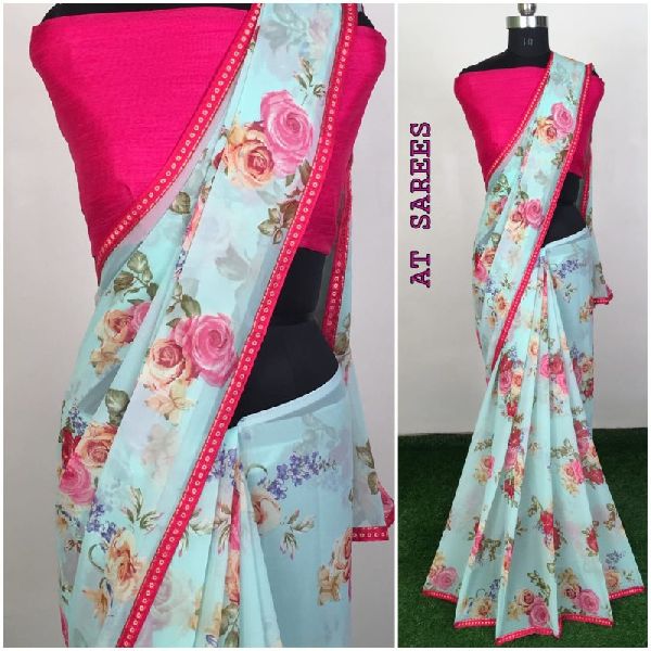 Georgette Printed Sarees