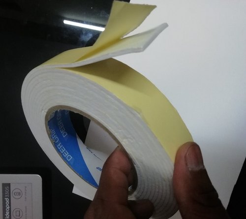 Double Sided Foam Tape, for Bag Sealing, Carton Sealing, Decoration, Color : Creamy