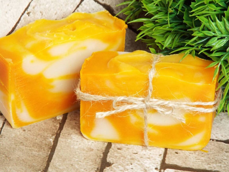 Ginger and Orange Handmade Bath Soap, Packaging Type : Paper Wrapper