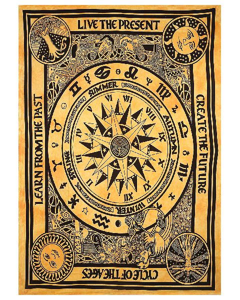Astrology Hippie Cotton Wall Hanging Tapestry