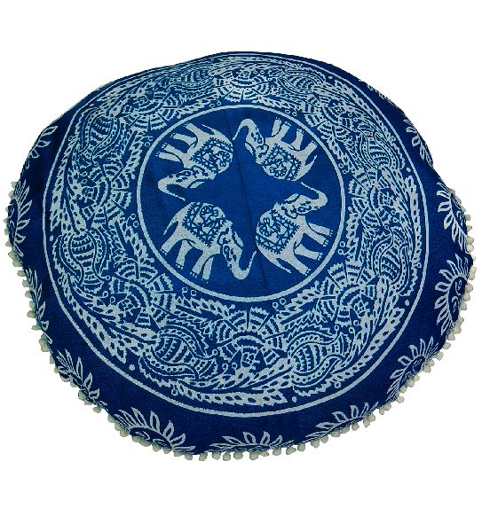 Blue Elephant Mandala Cushion Cover