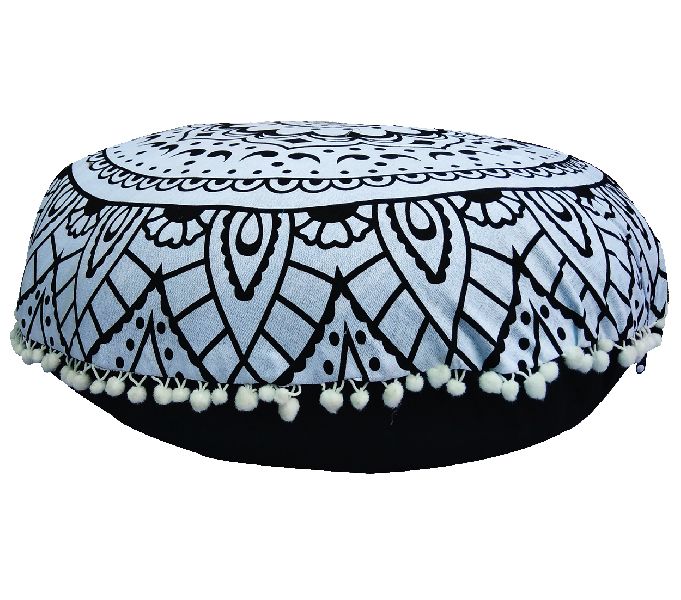 Ombre Black & White  Mandala Cushion Cover