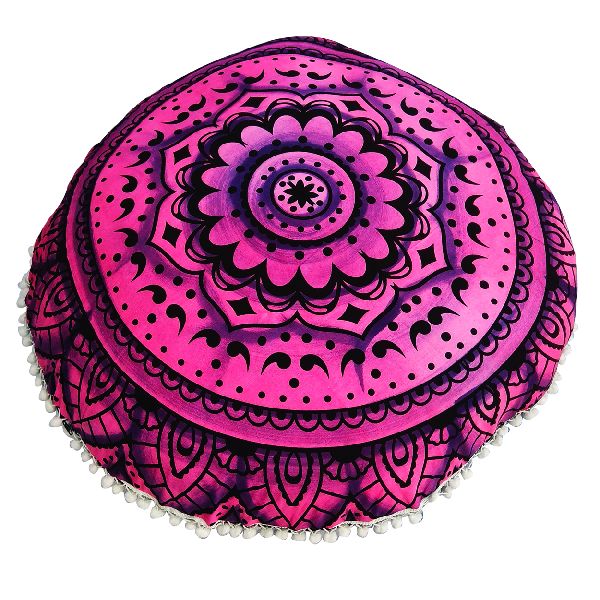 Pink Brush Mandala Cushion Cover