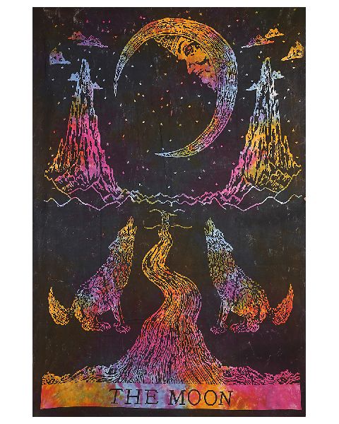 The Moon Cotton Wall Hanging Tapestry, Feature : Anti Shrinkage, Colorful Pattern