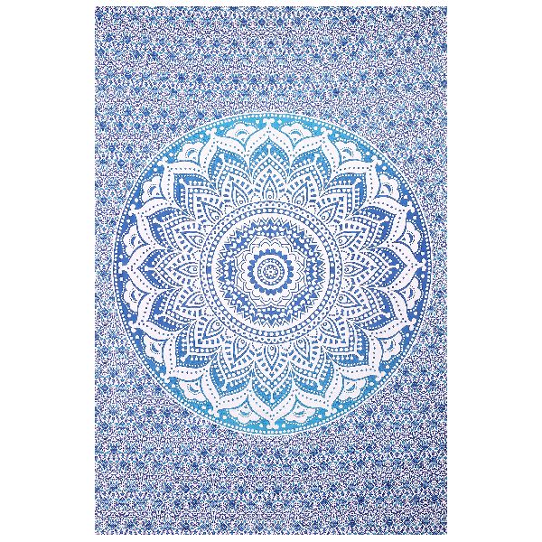 Twin Original Blue Ombre Cotton Wall Hanging Tapestry