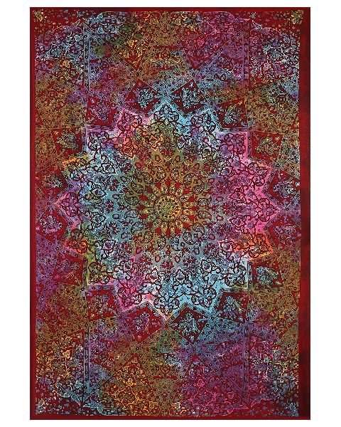 Twin Tie Dye Star Cotton Wall Hanging Tapestry