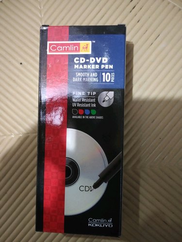 Black Plastic Permanent Camlin CD-DVD Marker Pen
