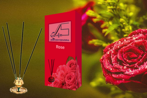 Rose Incense Sticks, for Home, Office, Temples, Packaging Type : Boxes