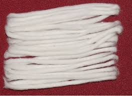 White cotton wicks, Size : 4 Inches