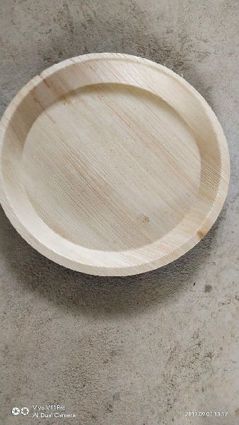 Areca leaf plate, Color : White, Light Brown