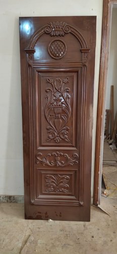 Tulsi Arts Carved Wooden Door, Color : Brown