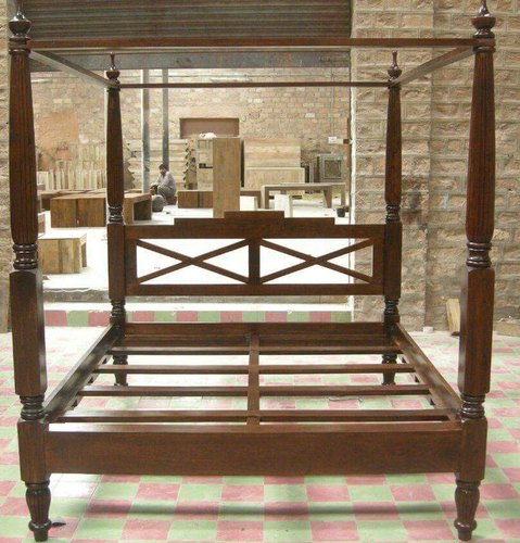 Four Poster Wooden Bed