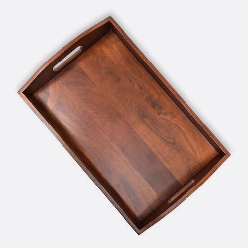 Glossy Wooden Serving Tray