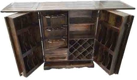 Brown Wooden Bar Cabinet