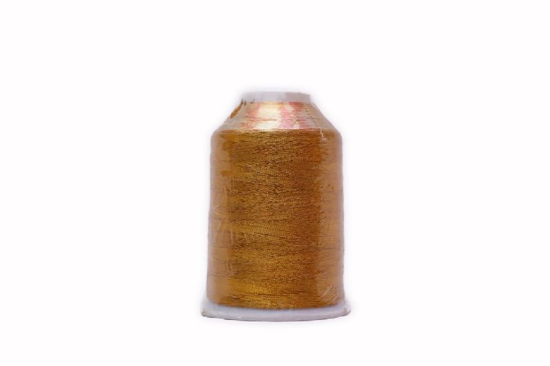 Dyed Y-Gold Kasab Embroidery Thread, Color : Golden